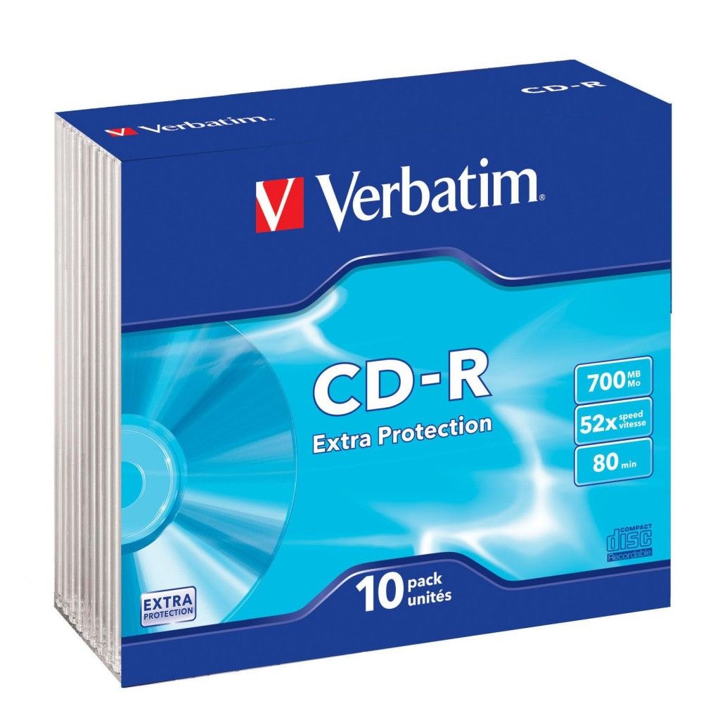 CD-R Verbatim #43415 700MB 52x, Slim Case 10/1