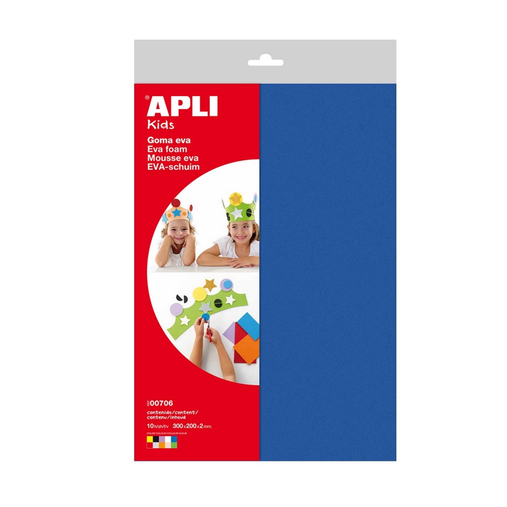 Pjenasti papir Apli 210x297mm razne boje 10L 12372