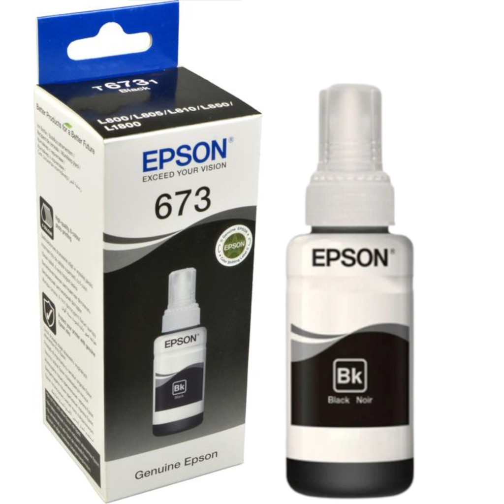 Tinta Epson T6731 L800 black ecotank C13T67314A 70ml