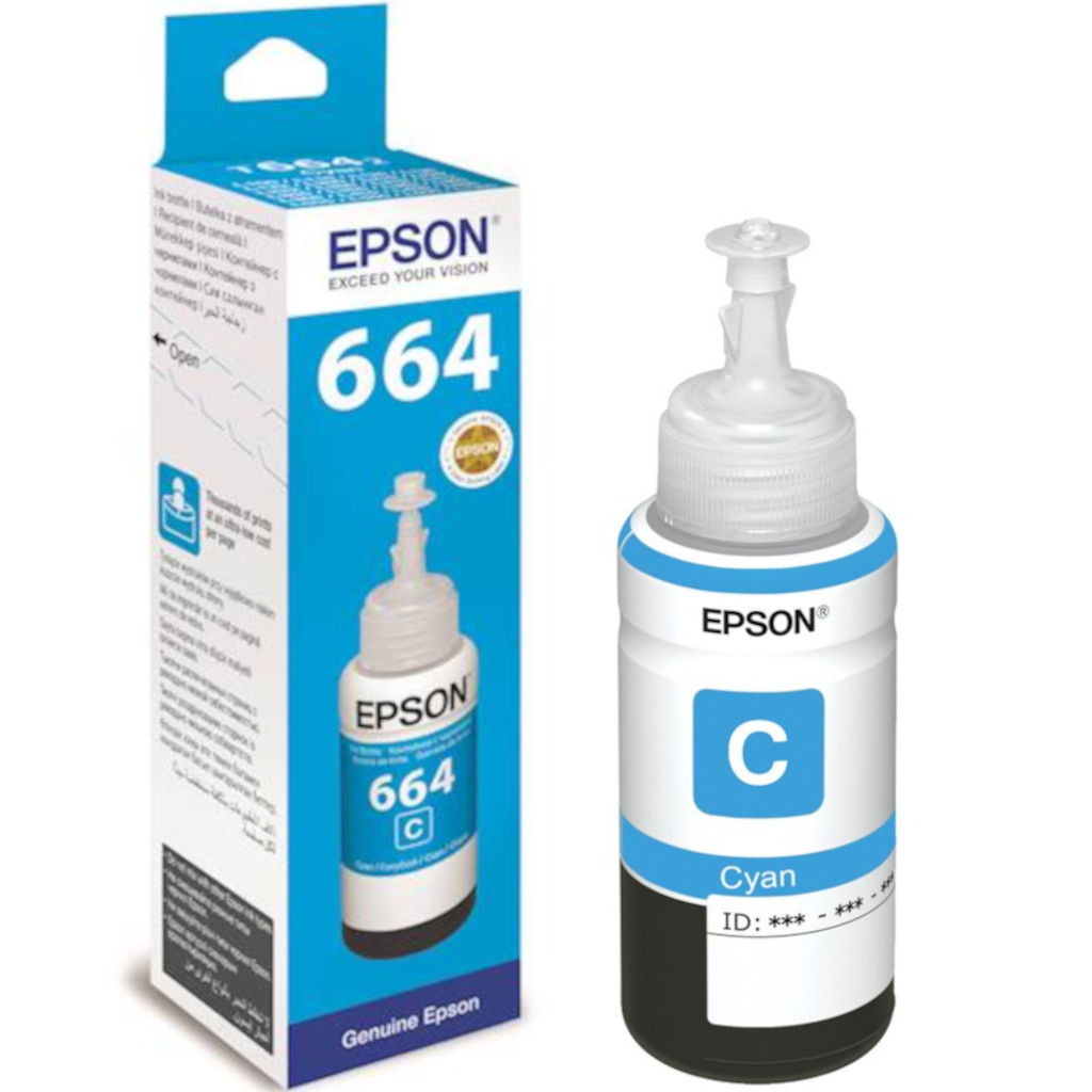 Tinta Epson T6642 L110/210/550 cyan ecotan C13T66424A 70ml