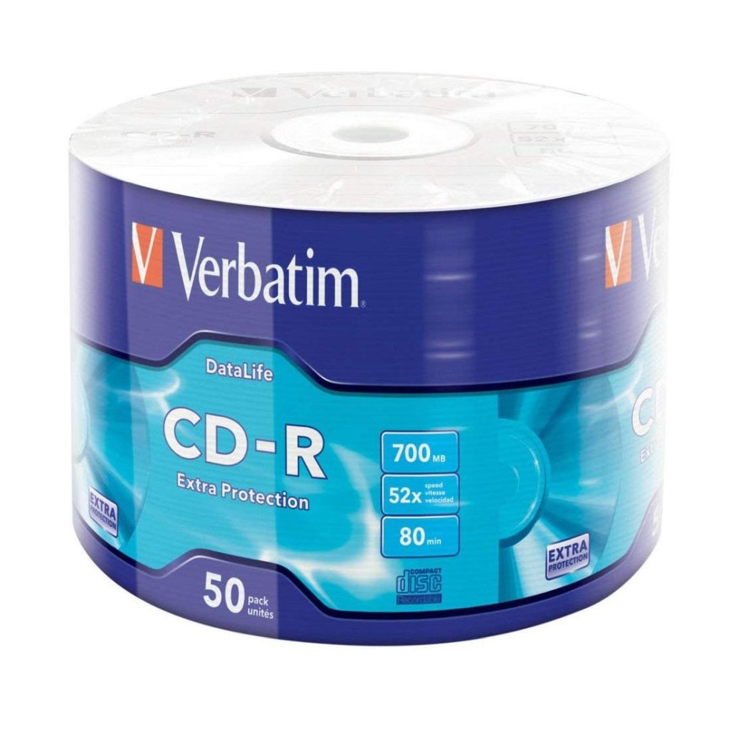 CD-R Verbatim #43787 700MB 52x, Wrap Spindle 50/1
