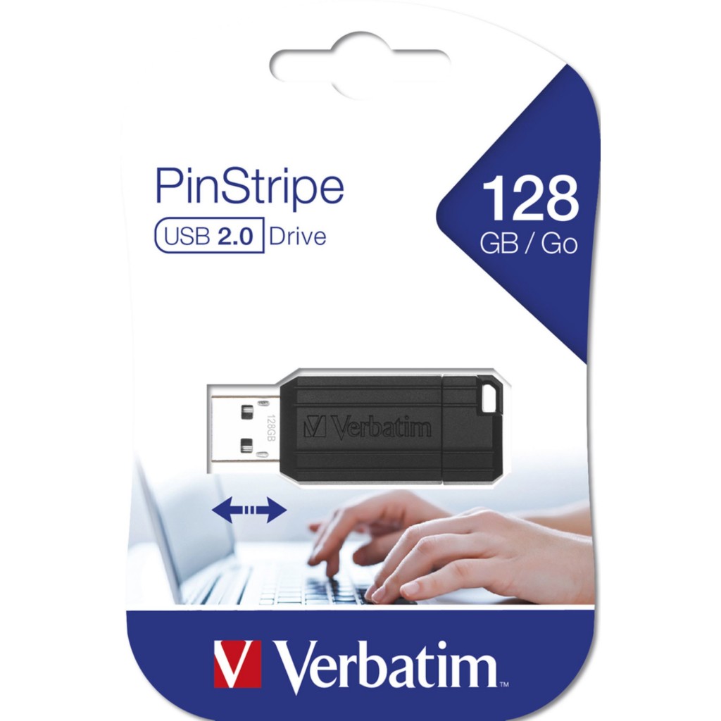 USB stick Verbatim 2.0 #49071 128GB Pinstripe, crni