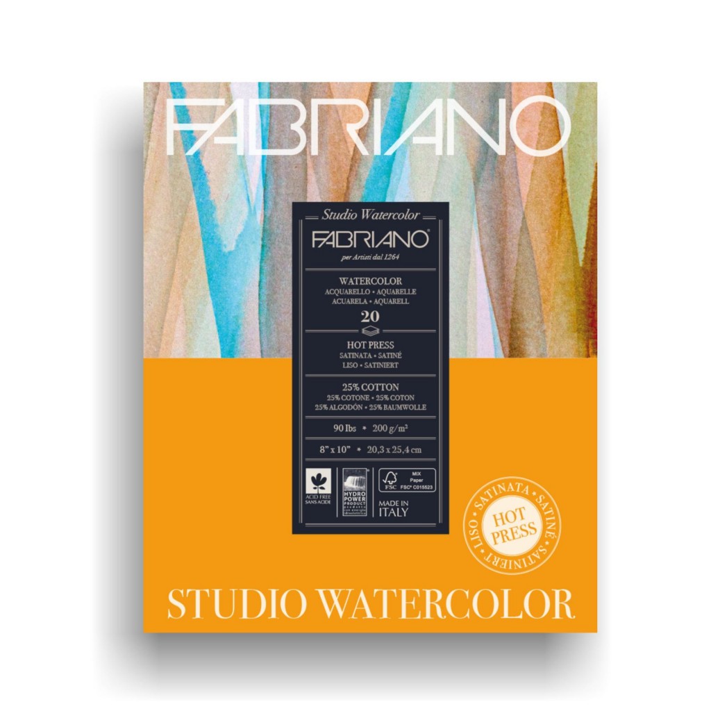 Blok Fabriano studio watercolor 20,3x25,4 300g 12L 19123001