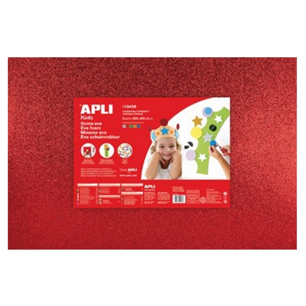 Pjenasti papir Apli 400x600mm gliter 5 boja 5L 13436
