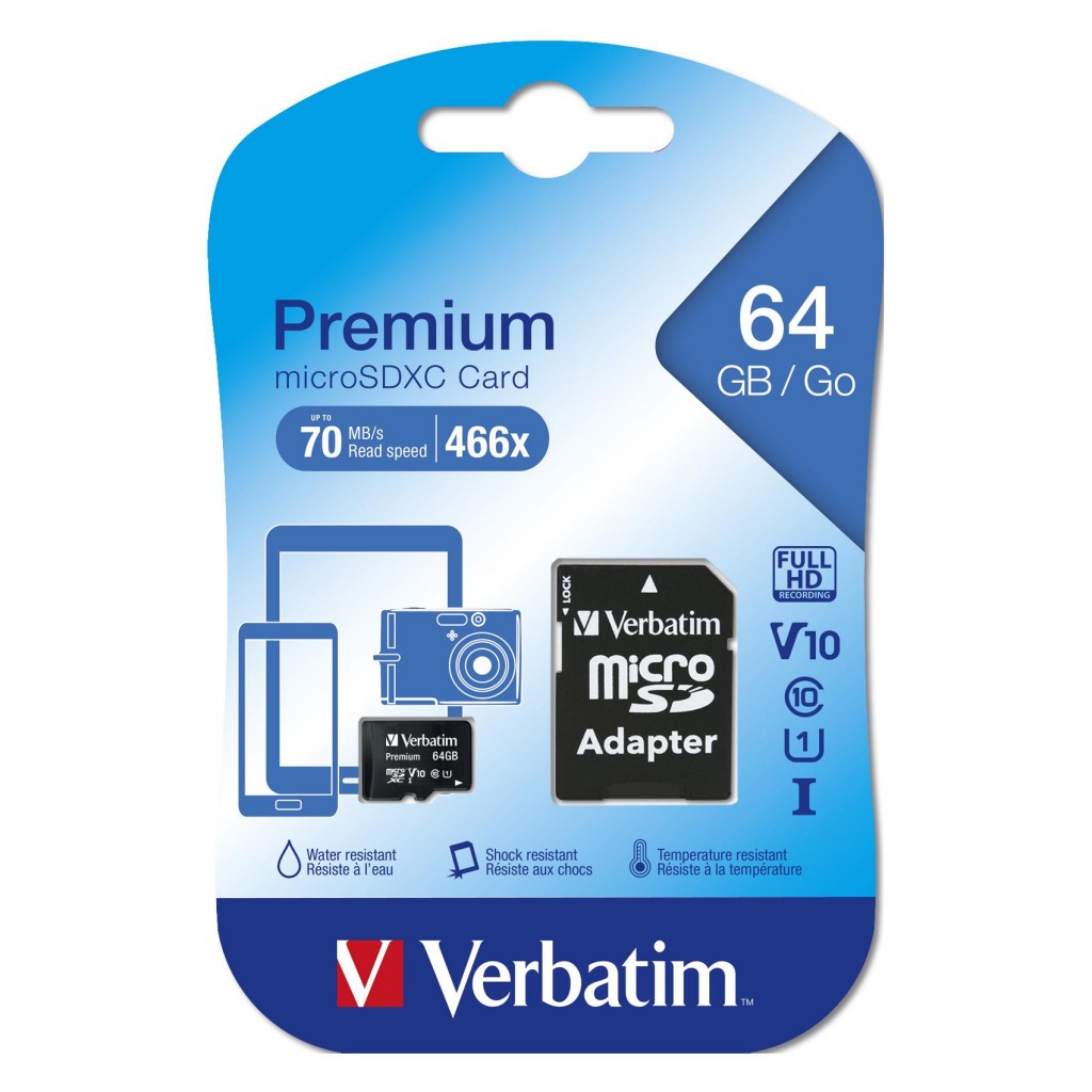 Memorijska kartica Verbatim #44084 micro SDXC 64GB Class10 + Adapter 