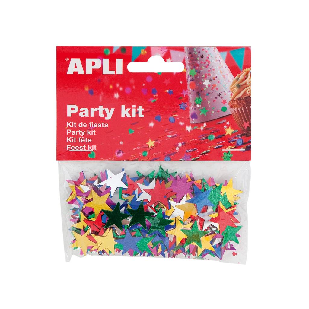 Confetti zvjezdice razne boje Apli 15mm 14g 13821