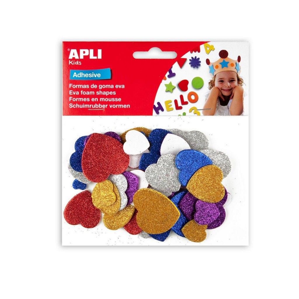 Ukrasna figura Apli gliter srca razne boje 50/1 13484