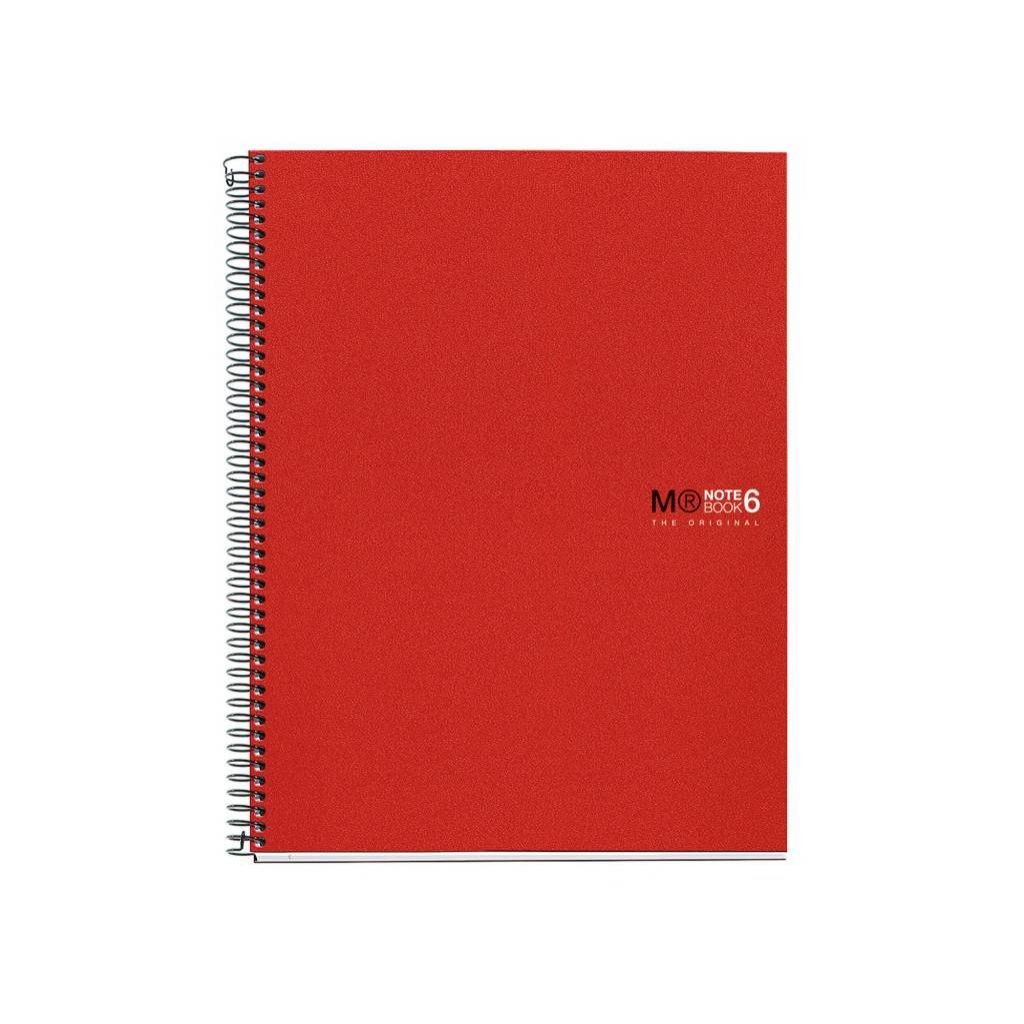 Kolegij blok Miquelrius A5 70g 150L spiralni crte Polypropylene crveni MR2834