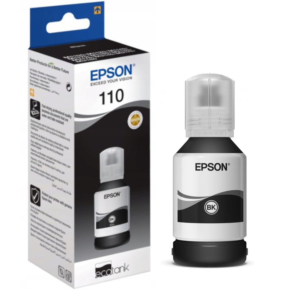 Tinta Epson 110 T03P14 M1120 black ecotank C13T03P14A 120ml