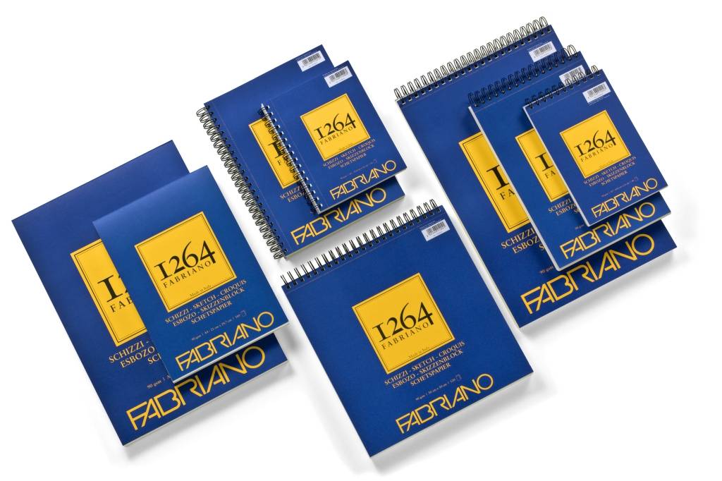 Blok Fabriano 1264 sketch 21x29,7 (A4) 90g 120L pale ivory spiralni long side 19...