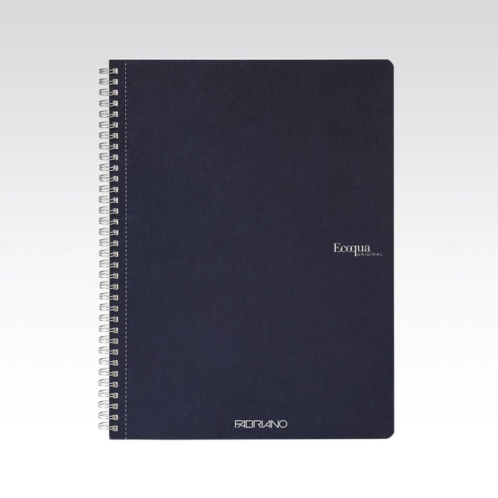 Bilježnica Fabriano Ecoqua original A4 90g 70L spiralna crte dark blue 19290204
