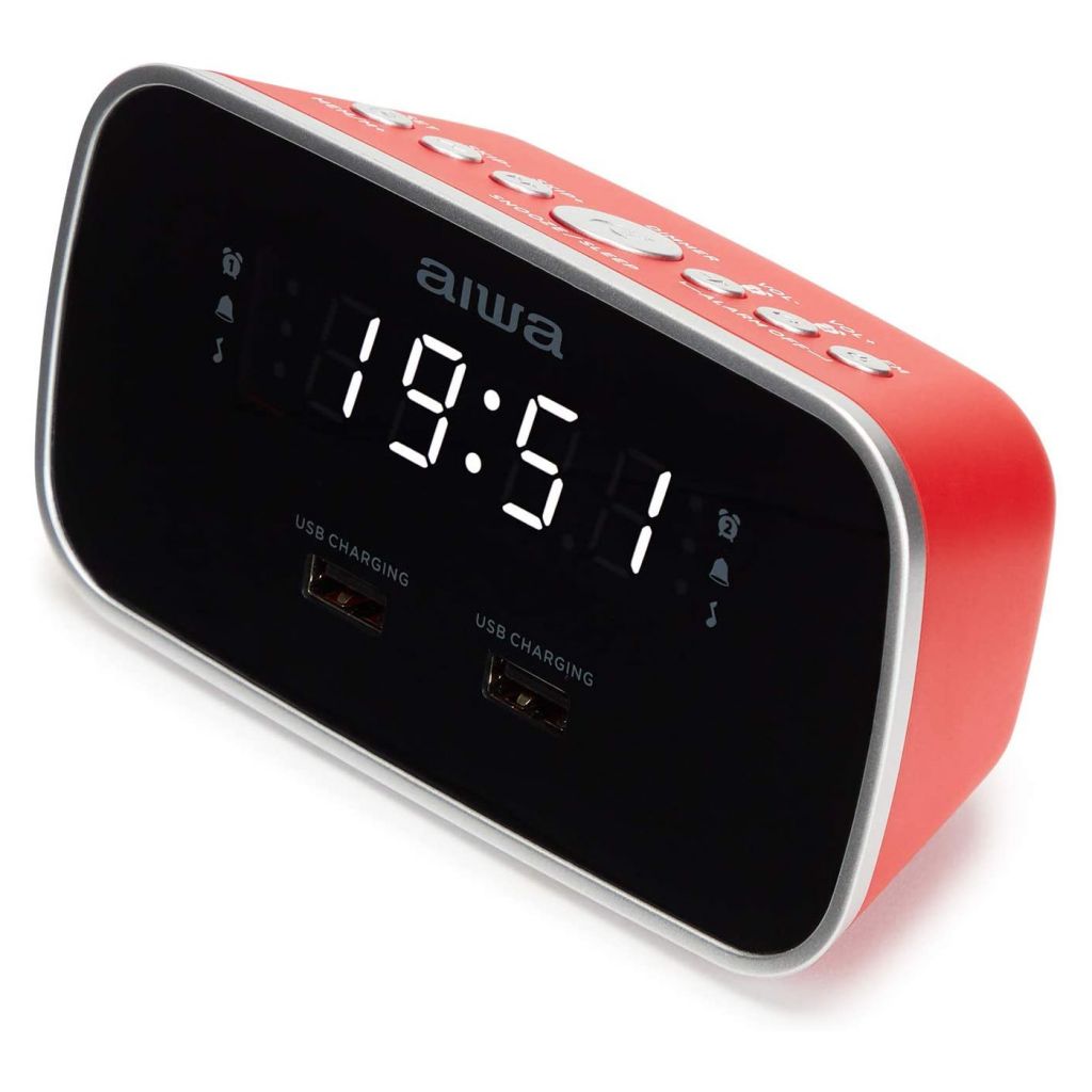 Radio budilica AIWA CRU-19RD, BT, crveni