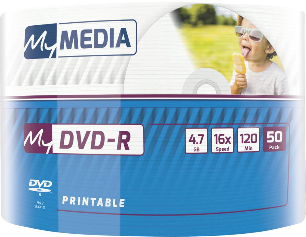 DVD-R MyMedia #69202 4,7GB 16x, Wrap Spindle 50/1, Printable