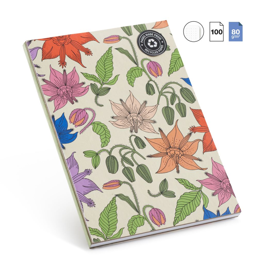 Notes Miquelrius A5 vintage lily točkice 100L 80g MR8181