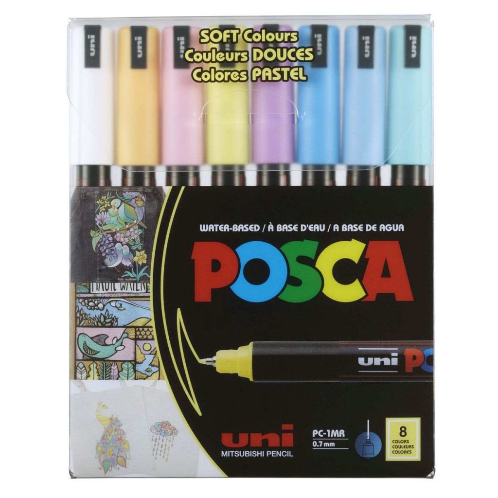 Uni pak marker Posca pc-1mr pastelne boje 8/1 (zamjena š75440)
