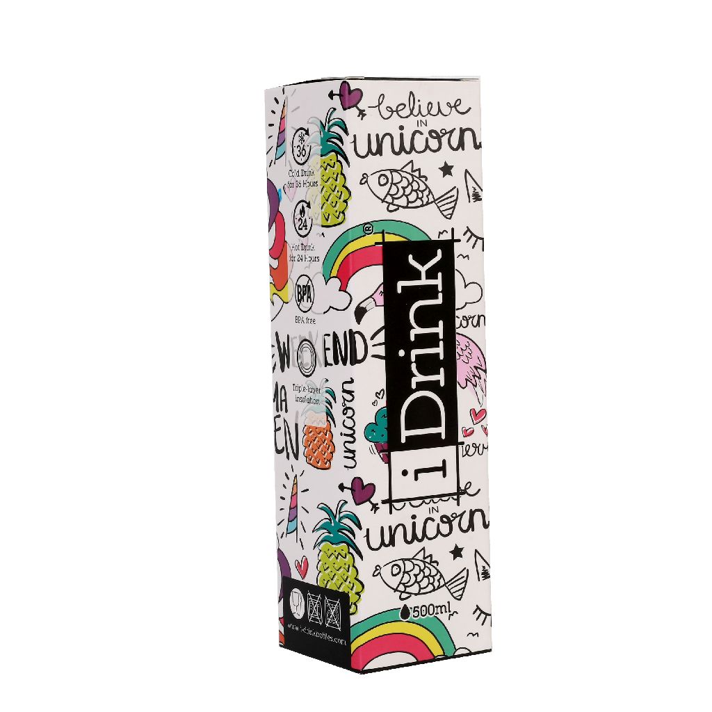 Metalna boca iTotal 500ml Unicorn ID0009