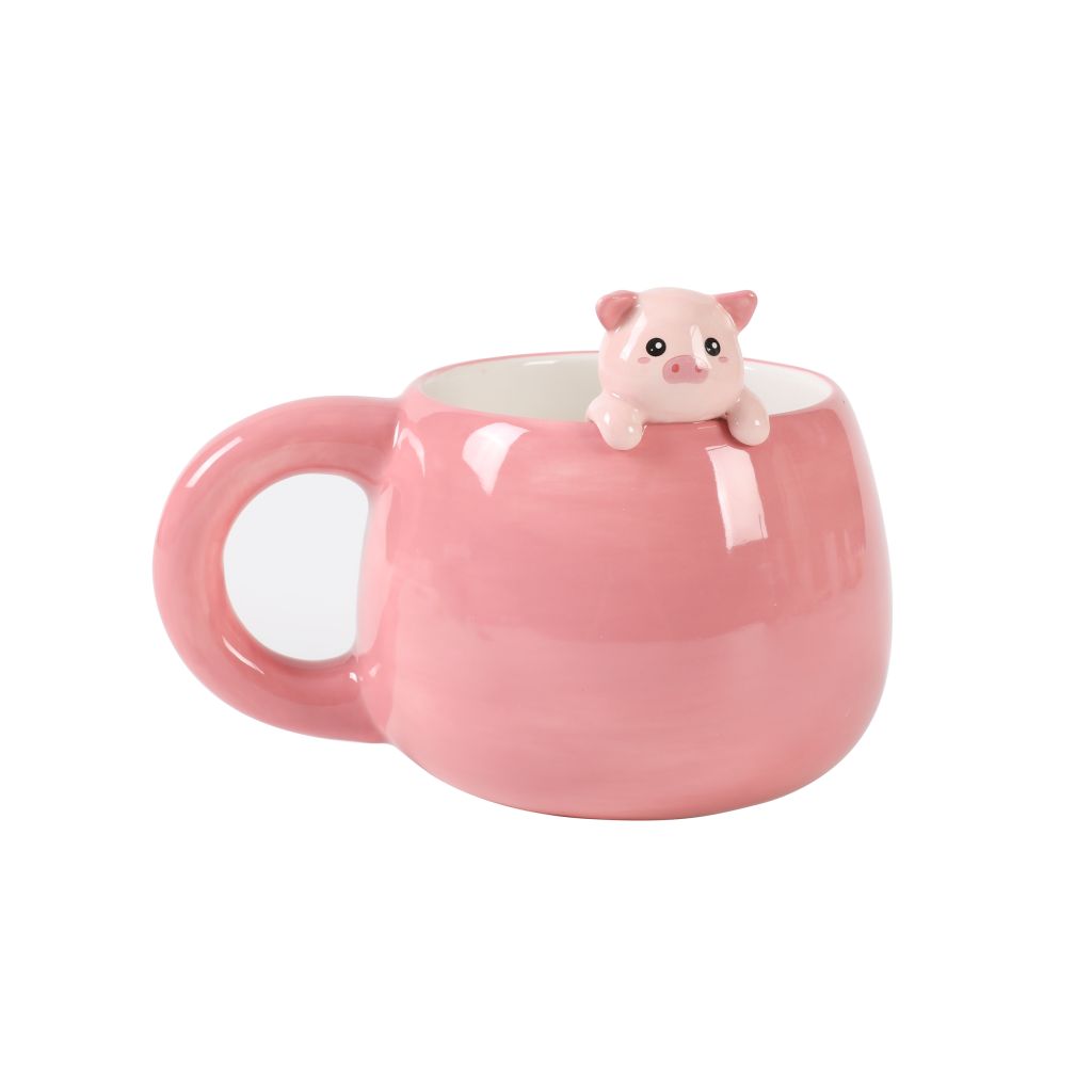 Šalica iTotal Charm Cute animals roza svinjica XL2567