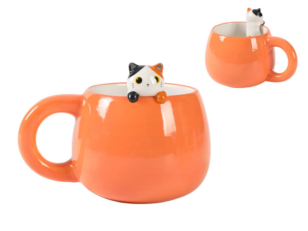Šalica iTotal Charm Cat narančasta XL2526