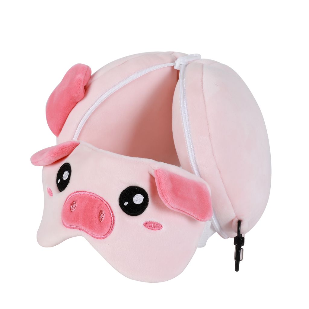Maska za spavanje iTotal sa jastukom Cute animals svinjica XL2533