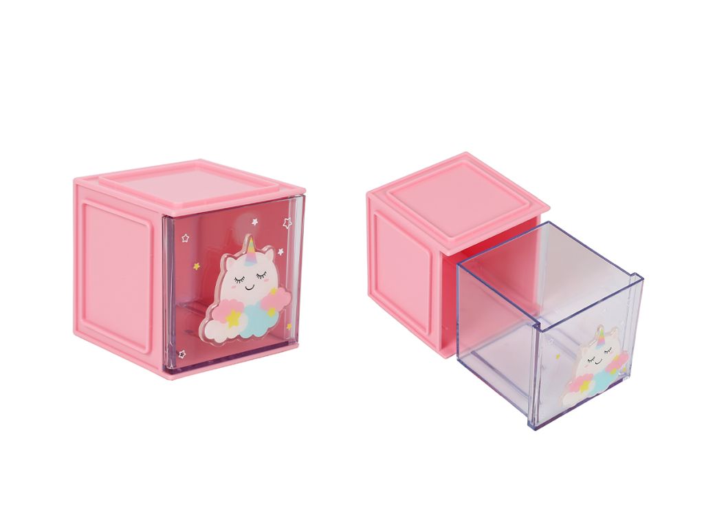 Organizator stolni iTotal kockasti Unicorn 9x9x9,5cm XL2965