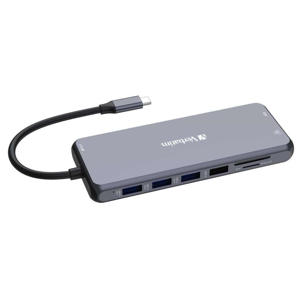 Hub Verbatim CMH-14 #32154 USB-C Pro, 14 priključaka, 2x HDMI/VGA/RJ45/3x USB-A...