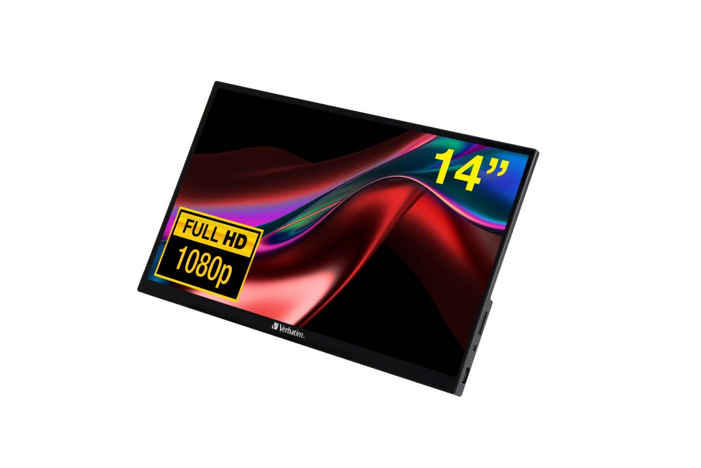 Prijenosni monitor osjetljiv na dodir PMT-14 Verbatim #49591 Full HD 1080p, 2x U...