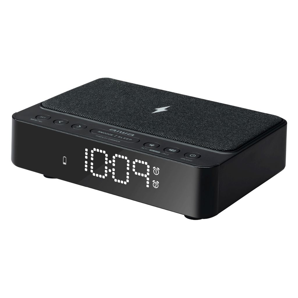 Radio budilica AIWA CR-30BK, BT, bežični punjač