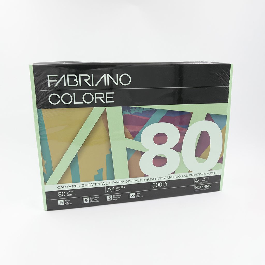 Papir Fabriano Colore A4/80g verde pisello 500L 74221297 bright