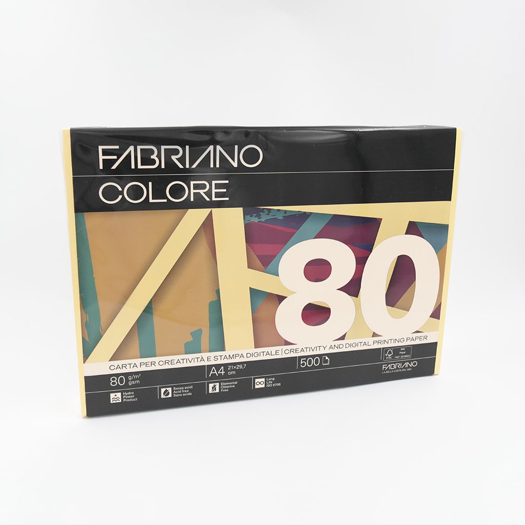 Papir Fabriano Colore A4/80g giallo 500L 74621297 bright