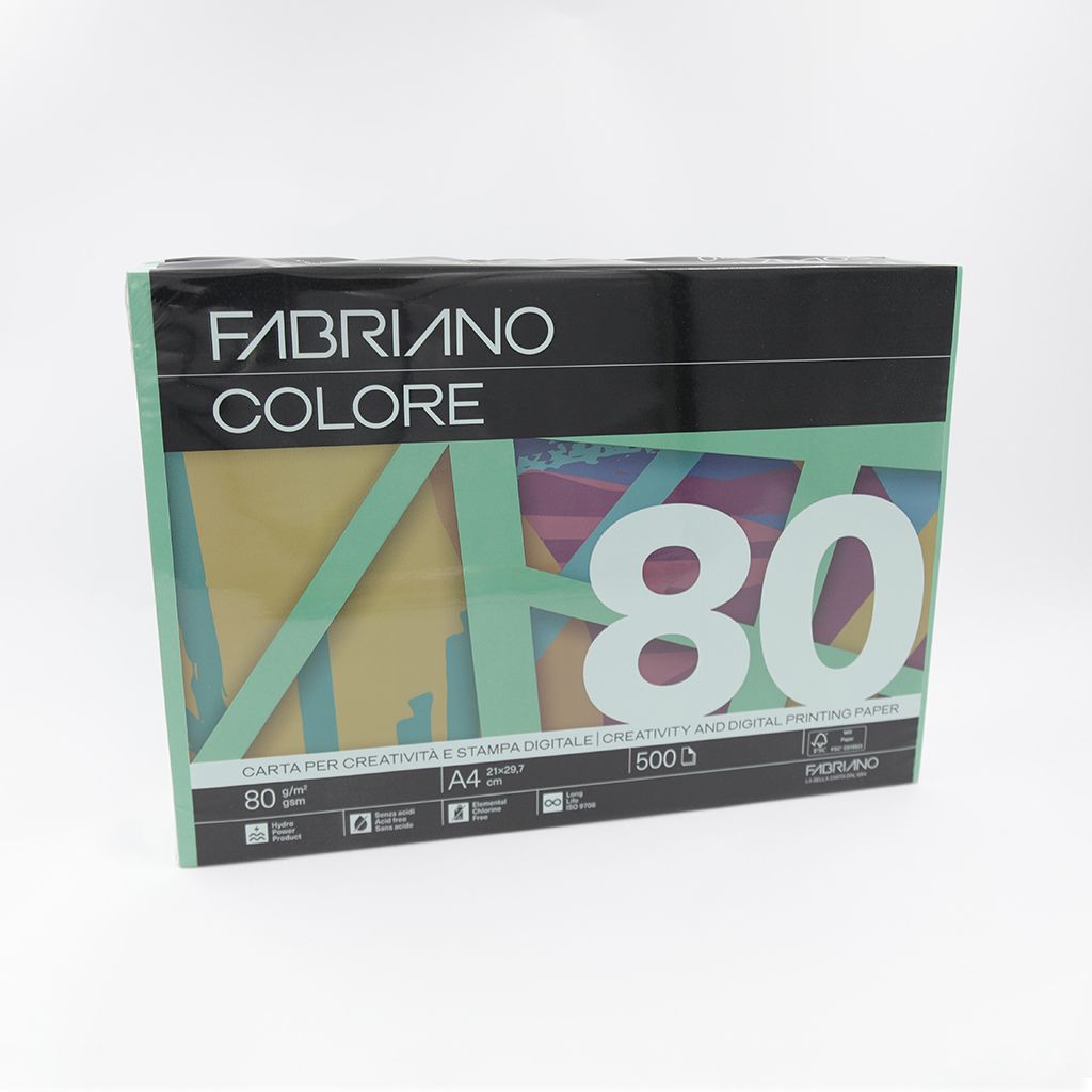 Papir Fabriano Colore A4/80g verde 500L 74121297 bright