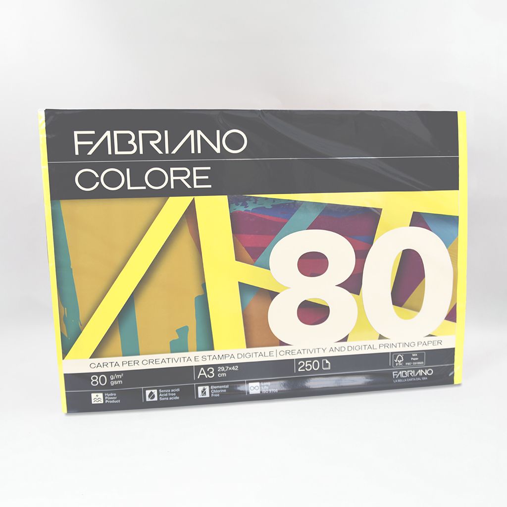 Papir Fabriano Colore A3/80g giallo 250L 74629742 bright