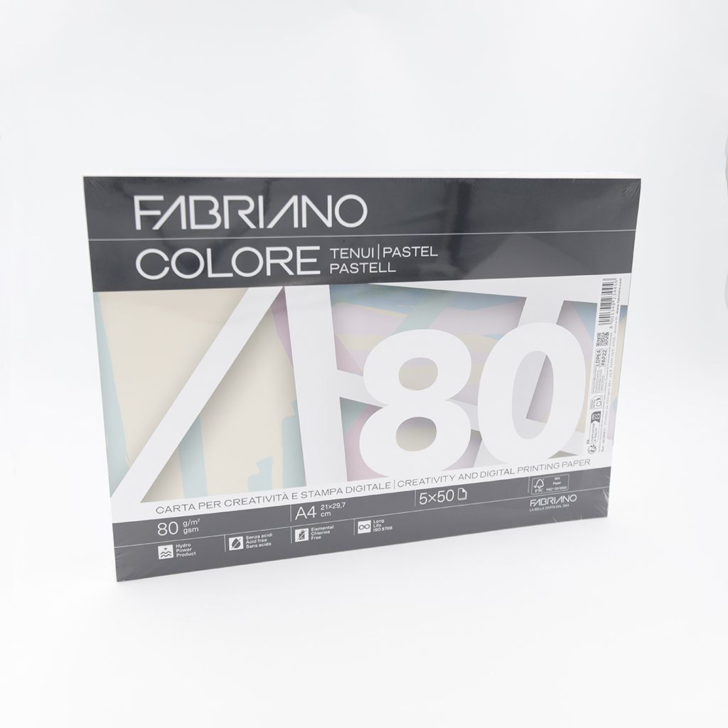 Papir Fabriano Colore A4/80g miješani pastel 250L 19100811