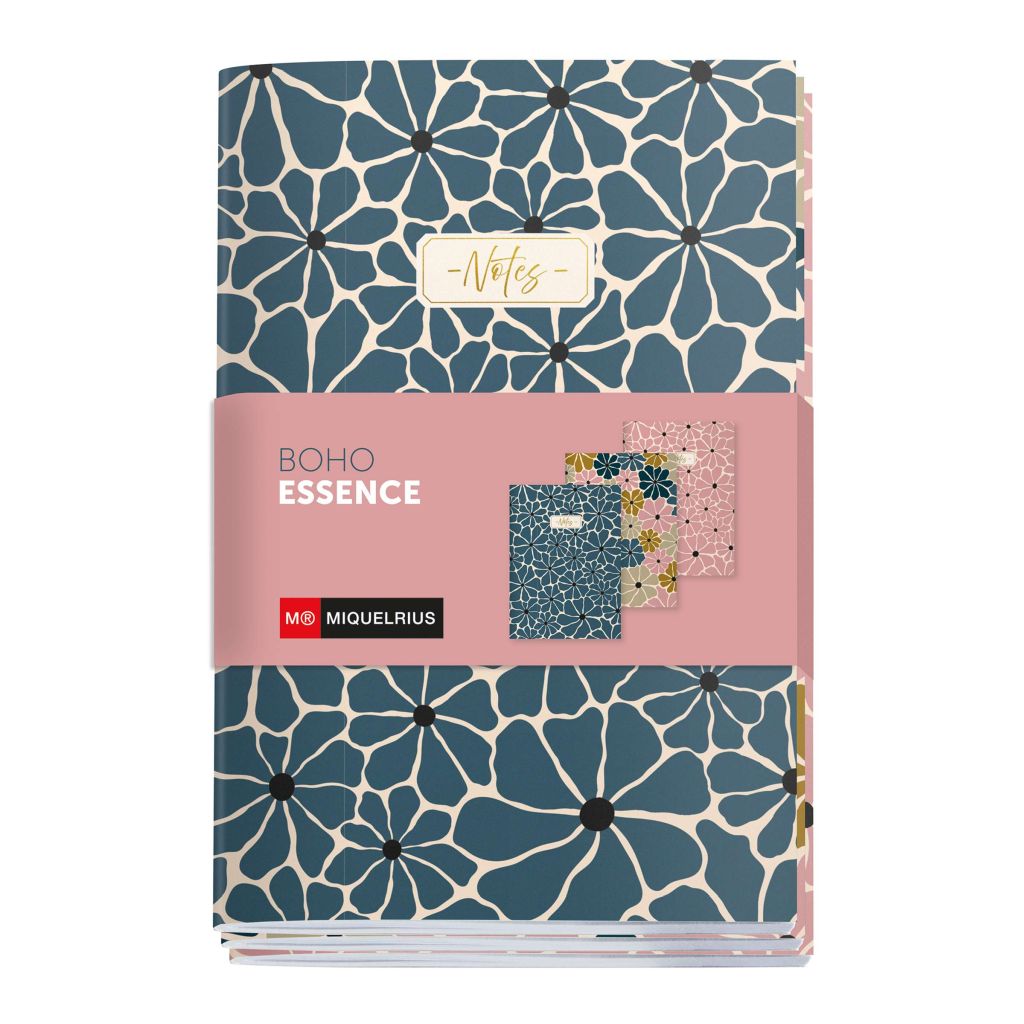 Set bilježnica Miquelrius A6 Boho Essence Šivane 80L 80g/m2 čista 3/1 MR8304