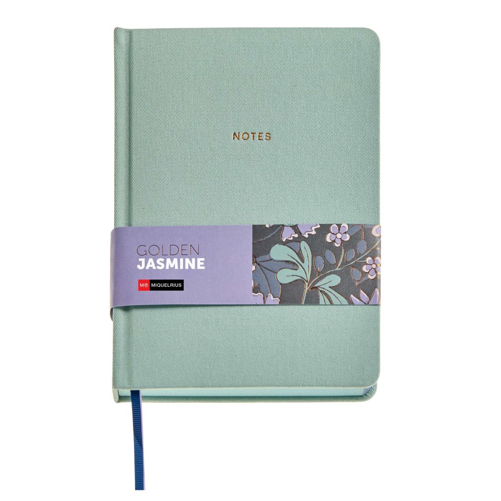 Notes Miquelrius A5 Golden Jazmine Zelena tkanina 96L 80g/m2 crte MR8307