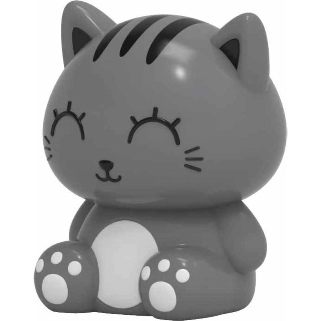 Lampa noćna iTotal silikonska Cat siva XL3220