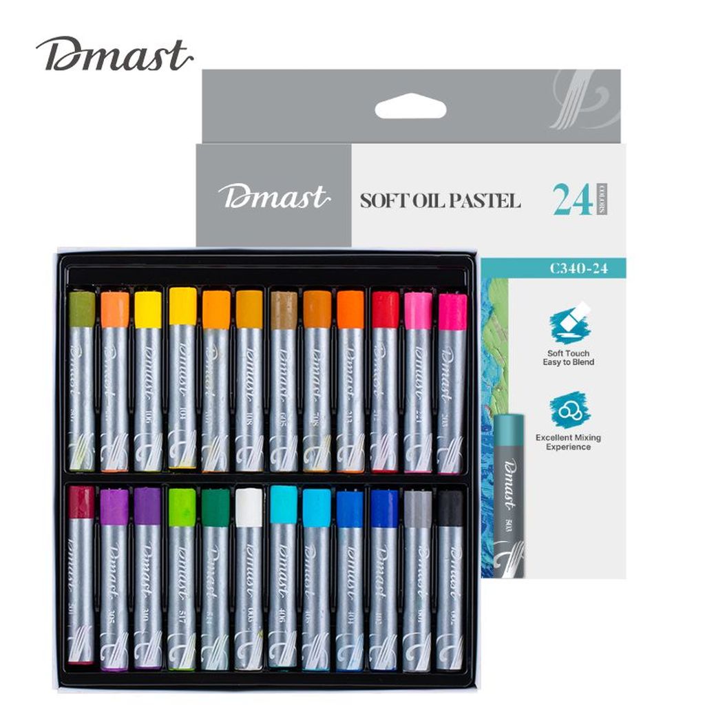 Umjetnički set Deli Dmast mekane uljne pastele 1,1mm 24 kom u kutiji EC340-24 