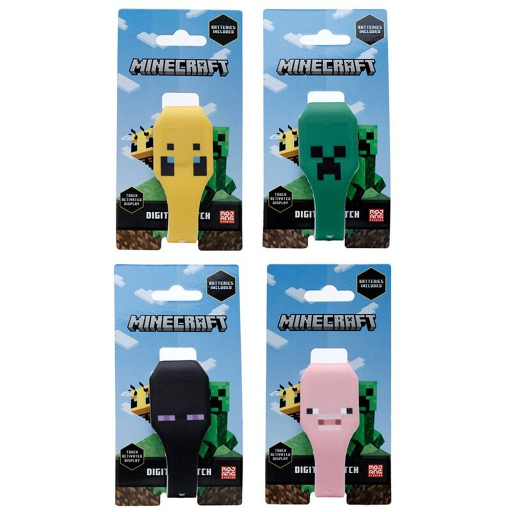 Silikonski digitalni sat Puckator Minecraft Faces sortirano 16/1 WATC20