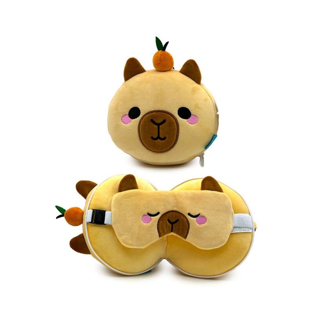 Putni jastuk i maska za oči Puckator Relaxeazzz Duke the Capybara CUSH442