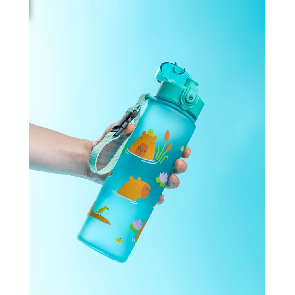 Plastična boca Puckator Capybara s poklopcem na pritiskanje nelomljiva 600ml BO...