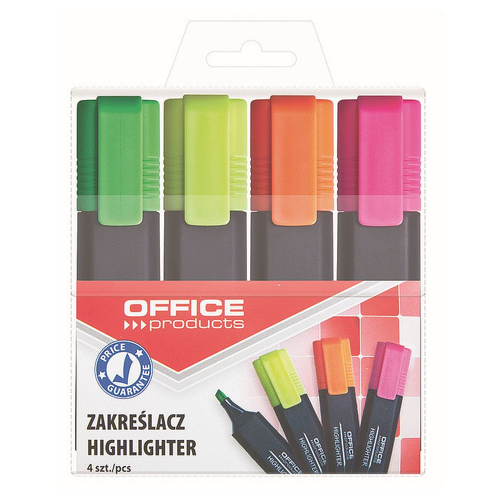 Text markeri Office (žuti, rozi, zeleni, narančasti) kosi vrh PVC vrećica 4/1...