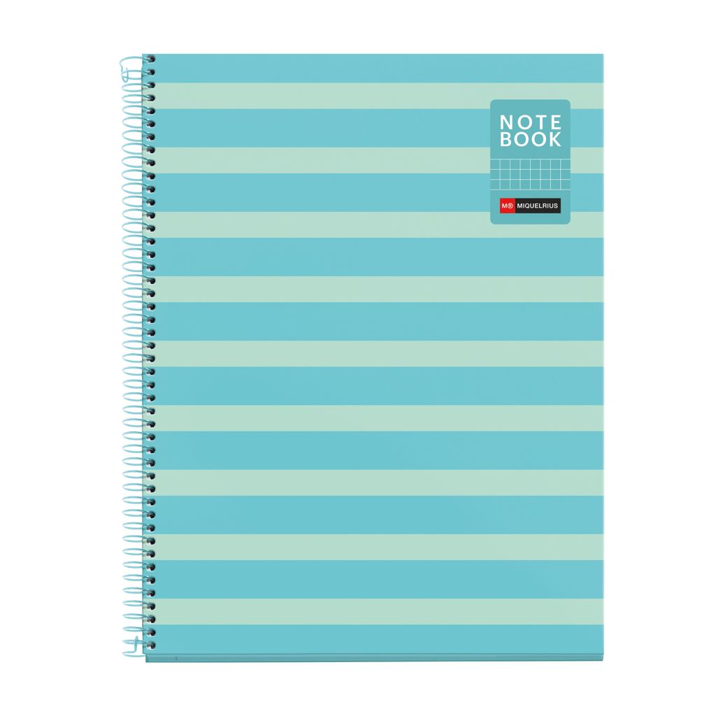Kolegij blok Miquelrius A4 90g 80L spiralni kocke Between the lines Sky Blue MR4...
