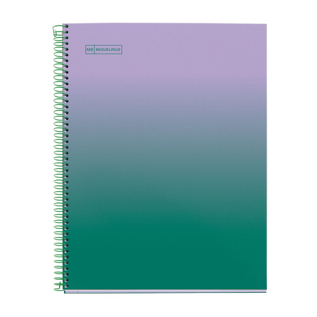 Kolegij blok Miquelrius A4 90g 80L spiralni kocke Gradient Lavender & Green MR44...
