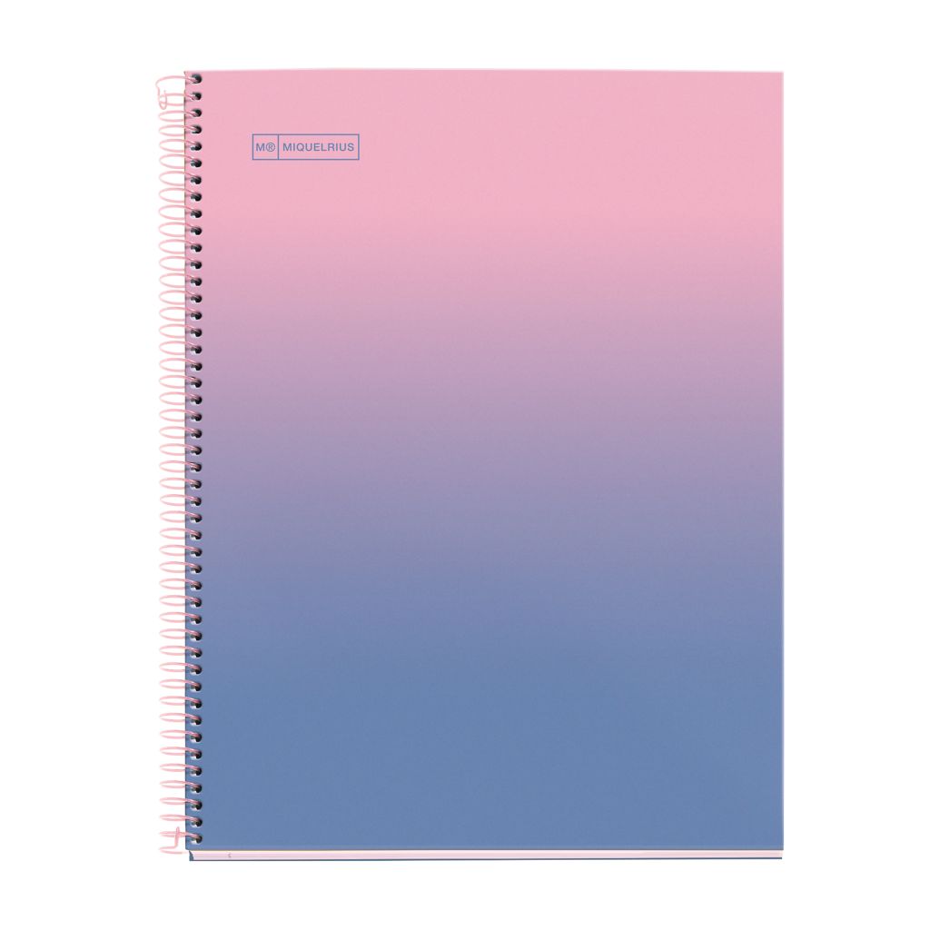 Kolegij blok Miquelrius A4 90g 80L spiralni kocke Gradient Pink & Blue MR4445