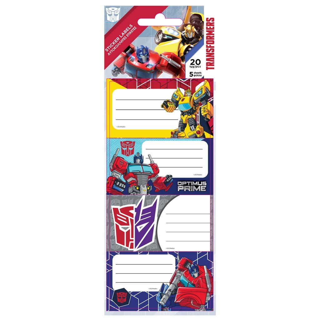 Naljepnice školske Transformers 5L (20 komada) 483253