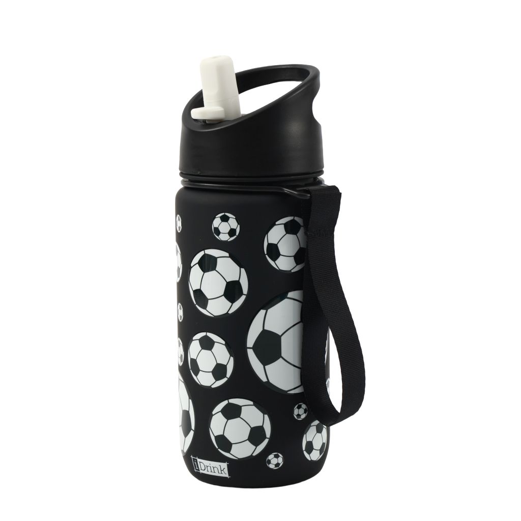 Plastična boca iTotal od tritana 500ml Nogomet crna ID2120M