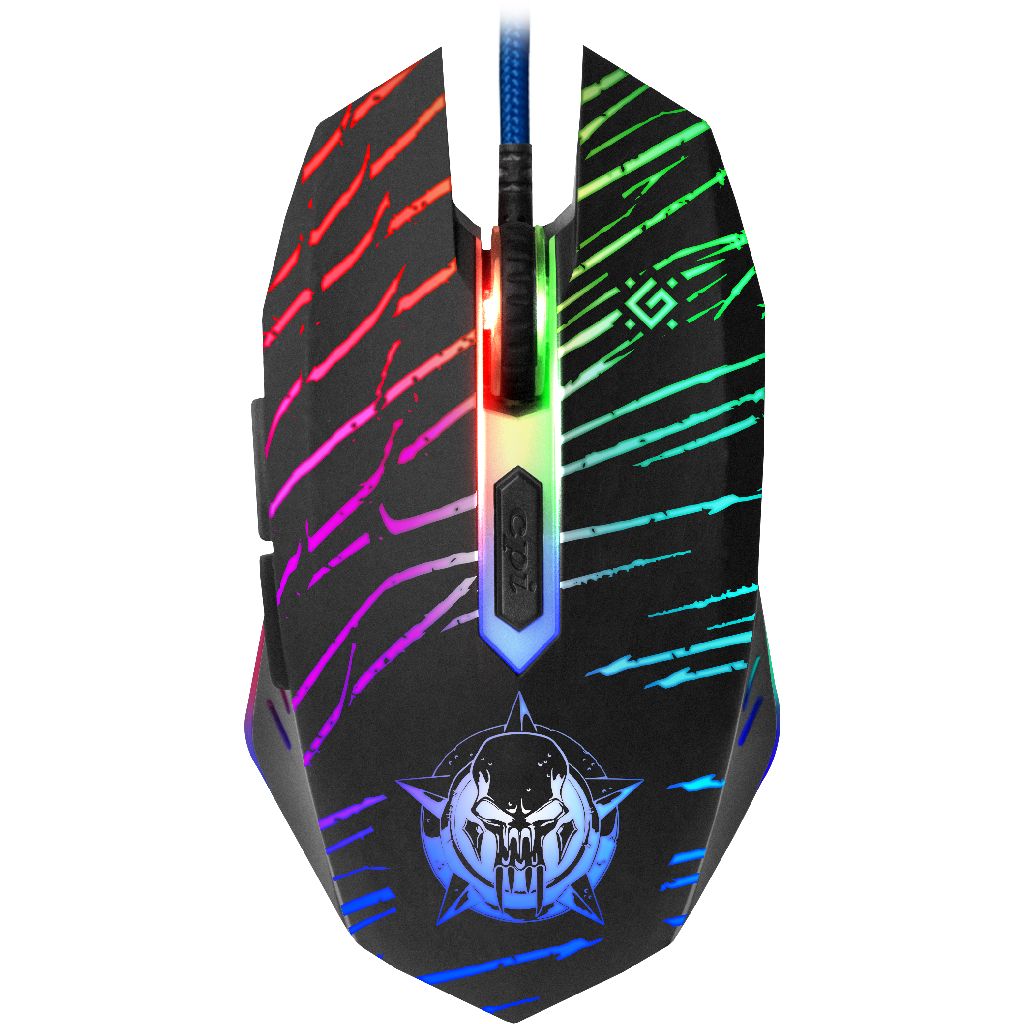 Miš Defender Dark Agent GM-590L, gaming žičani, rainbow