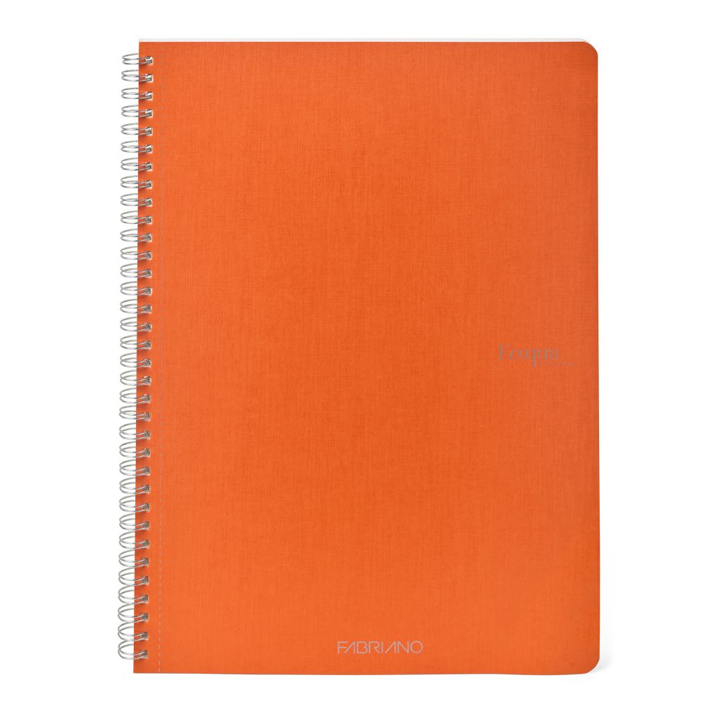 Bilježnica Fabriano Ecoqua original A4 90g 70L spiralna crte arancio 19290213